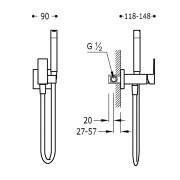 Mitigeur encastrable pour bidet/wc - TRES 00612302