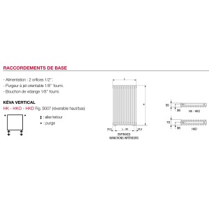 Radiateur chauffage central ACOVA - KEVA vertical  1703W HK-210-068