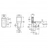 Cuvette de WC en porcelaine à évacuation verticale DAMA - ROCA A342788000