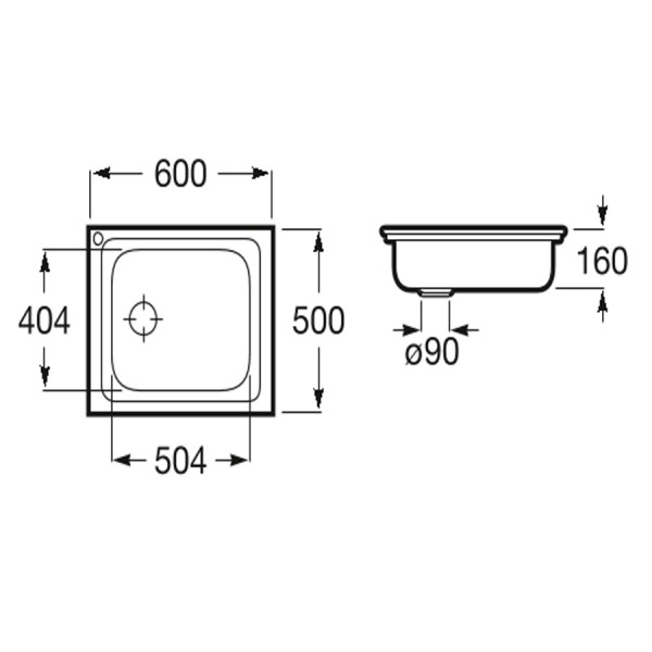 Évier de cuisine 1 bac avec égouttoir en Inox- ROCA A870H40801