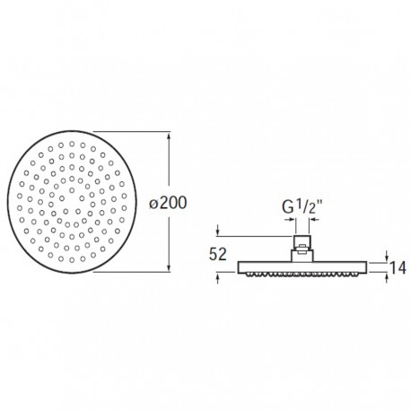 Pomme de Douche Ronde Chrome Rainsense - ROCA A5B2150C00
