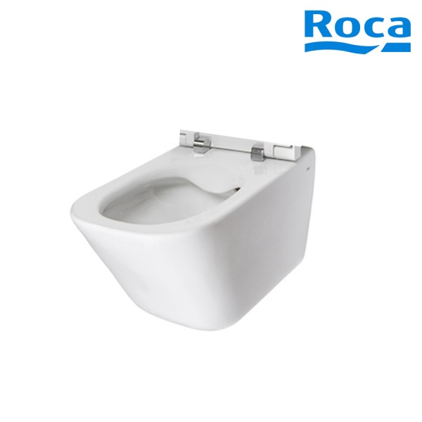 Cuvette de WC suspendue en porcelaine sans bride Rimless Blanc THE