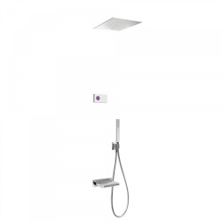 Kit de baignoire thermostatique électronique et encastré SHOWER TECHNOLOGYavec contrôle électronique compris (blanc) - TRES 0928