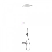 Kit de baignoire thermostatique électronique et encastré SHOWER TECHNOLOGYavec contrôle électronique compris (blanc) - TRES 0928