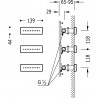 3 jets encastrés d'hydromassage 140x45 mm. - TRES 29951504