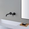 Mitigeur pour lavabo mural saillie 18 cm BLACKMAT TRIVERDE - CRISTINA ONDYNA TV25713