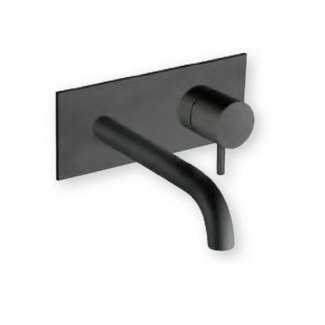 Mitigeur pour lavabo mural saillie 22,5 cm sans mécanisme BLACKMAT TRIVERDE - CRISTINA ONDYNA TV25813