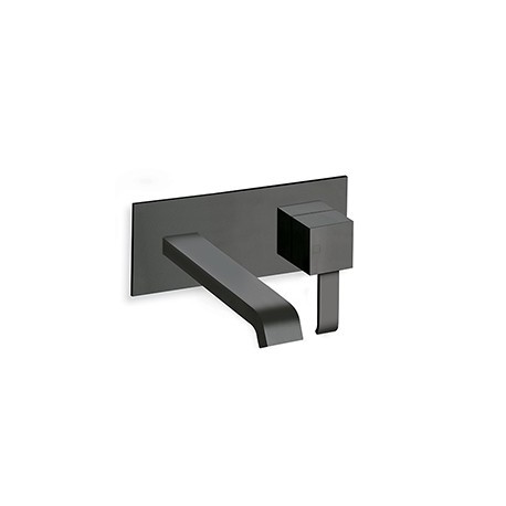 LAVABO MURAL QUADRI AVEC PLAQUE SAILLIE 22.5 CM BLACK MAT EX QM278 - CRISTINA ONDYNA QM25813