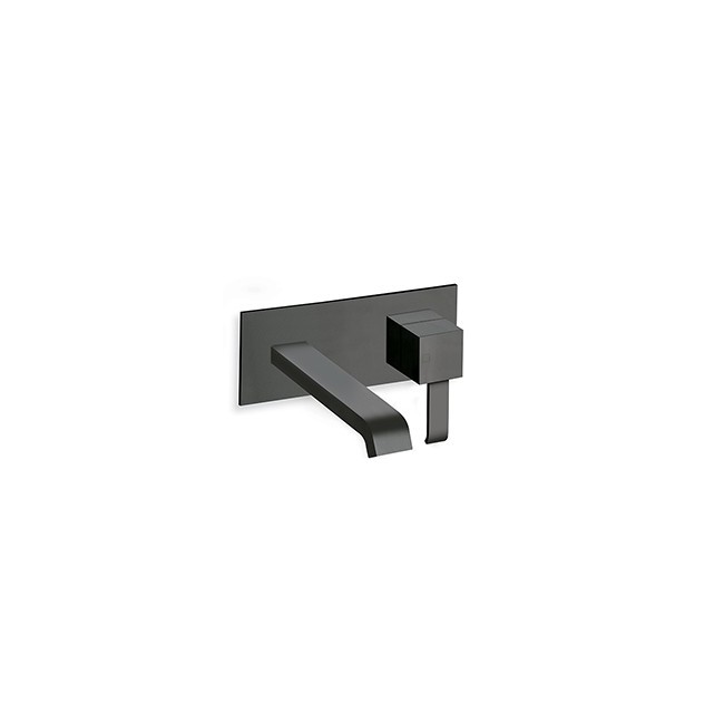 LAVABO MURAL QUADRI AVEC PLAQUE SAILLIE 22.5 CM BLACK MAT  EX QM278 - CRISTINA ONDYNA QM25813