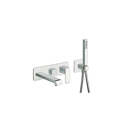 Façade externe Quadri S Chromé bain douche mural 2 sorties  - CRISTINA ONDYNA QS10251