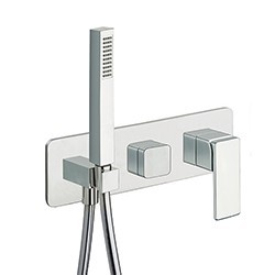 FACADE EXTERNE QUADRI S DOUCHE MURALE 2 SORTIES - CRISTINA ONDYNA QS60251