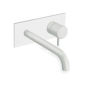 LAVABO MURAL TRIVERDE AVEC PLAQUE BEC 22.5 CM WHITE MAT EX TV27851 - CRISTINA ONDYNA TV25824