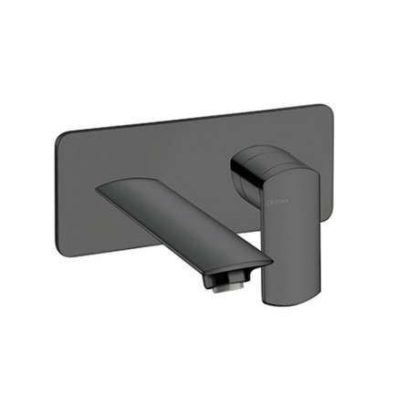 LAVABO MURAL PROFILO  AVEC PLAQUE DROIT BEC 18.5 UP&D BLACKMAT - CRISTINA ONDYNA PF25613
