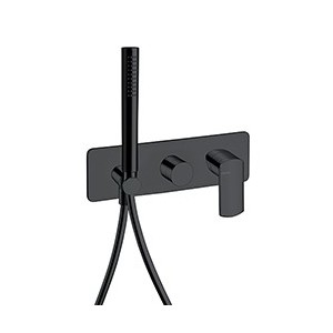 DOUCHE MURAL PROFILO ENCASTRE 2 SORTIES BLACK MAT - CRISTINA ONDYNA PF60213