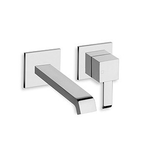 LAVABO MURAL QUADRI 2 TROUS SAILLIE 18 CM CHROME EX QM277 - CRISTINA ONDYNA QM25751