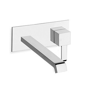 LAVABO MURAL QUADRI AVEC PLAQUE SAILLIE 22.5 CM CHROME  EX QM278 - CRISTINA ONDYNA QM25851