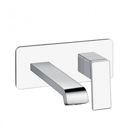 LAVABO MURAL QUADRI S AVEC PLAQUE SAILLIE 18 CM CHROME EX QS266 - CRISTINA ONDYNA QS25651