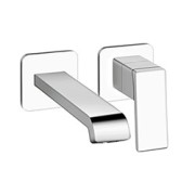 LAVABO MURAL REGULAR QUADRI S 2 TROUS BEC 18 CM CHROME EX QS267 - CRISTINA ONDYNA QS25751