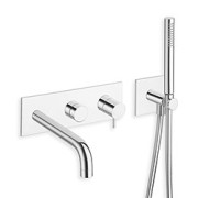 Façade externe bain douche mural 2 sorties Chromé TRIVERDE - CRISTINA ONDYNA TV10251