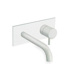 LAVABO MURAL TRIVERDE AVEC PLAQUE BEC 18 CM WHITE MAT EX TV276 - CRISTINA ONDYNA TV25624