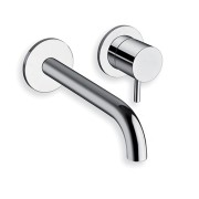 Mitigeur pour lavabo mural TRIVERDE 2 trous avec bec 18cm Chromé - CRISTINA ONDYNA TV25751