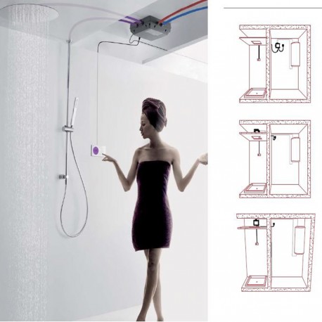 Kit de baignoire thermostatique électronique et encastré (2 voies) SHOWER TECHNOLOGY - TRES 09286556