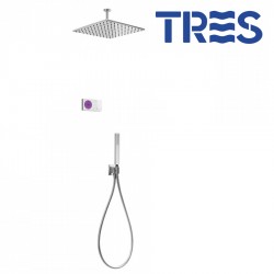Kit de douche thermostatique électronique et encastré (2 voies) SHOWER TECHNOLOGY - TRES 09286564