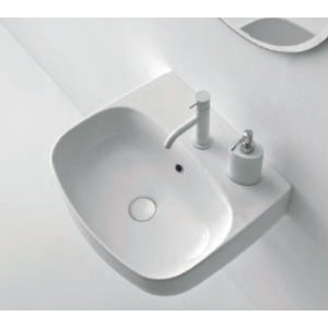 LAVABO SUSPENDU NOLITA AVEC PLAGE 50X45 BLANC - CRISTINA ONDYNA NOLI5024 