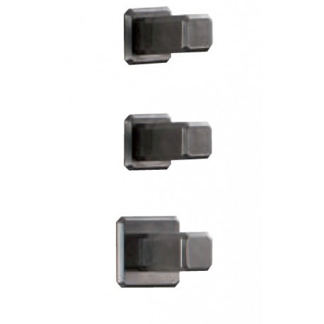 FACADE MITIGEUR THERMO. ENCASTRE ITALY CHR NOIR B. POIGNEE MARQUINIA  - CRISTINA ONDYNA IT77275MQ 