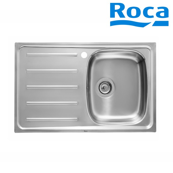 Évier de cuisine 1 bac avec égouttoir en Inox- ROCA A870H40801