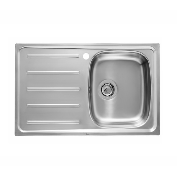 EVIER INOX 1BAC ET DEMI AVEC EGOUTTOIR