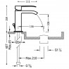 Mitigeur lavabo robinet cascade bec ouvert avec vidage automatique - TRES 00611001D 