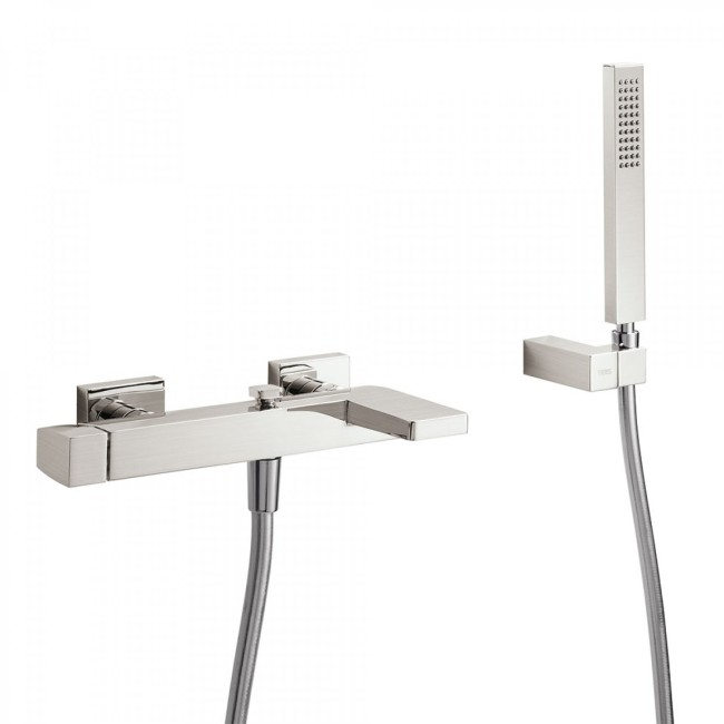 Mitigeur bain Douchette à main anticalcaire avec support orientable et flexible - TRES 20217001AC