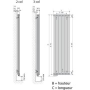 Radiateur électrique à fluide caloporteur horizontal 1500W EPOK - FINIMETAL 3631815