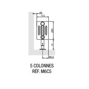 Radiateur chauffage central ACOVA - VUELTA plinthe 1448W M6C5-28-030