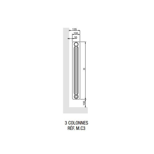 Radiateur chauffage central ACOVA VUELTA Vertical 3600W