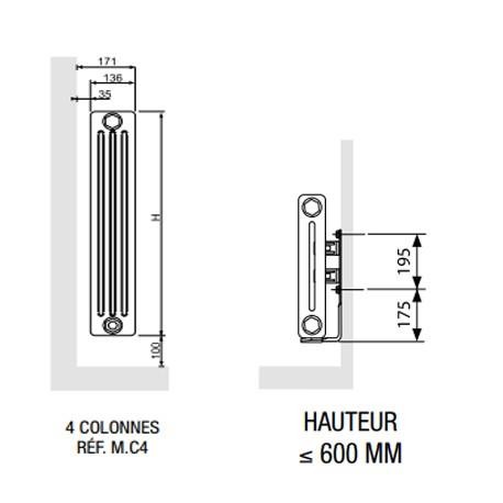 Radiateur chauffage central ACOVA - VUELTA HORIZONTAL 3117W M6C4-32-075