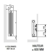 Radiateur chauffage central ACOVA - VUELTA HORIZONTAL 3701W M6C4-38-075