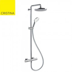 Barre de douche rétro hauteur 60cm chromé CHARLESTON - CRISTINA ONDYNA  CS25051 - Vita Habitat