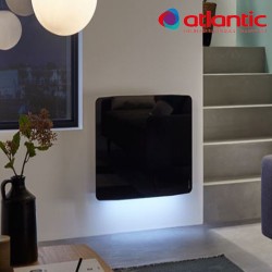 Radiateur électrique Atlantic DIVALI Premium Horizontal Noir 1000W Lumineux - 507636