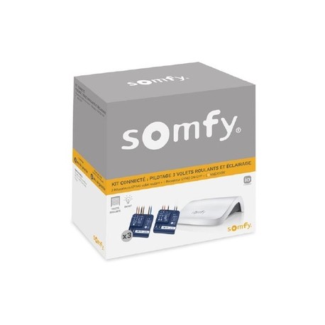 KIT CONNECTÉ : PILOTAGE 3 VOLETS ROULANTS ET ÉCLAIRAGE SOMFY - 1870308