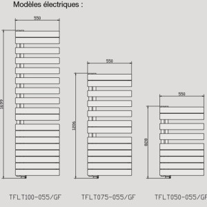 Sèche-serviette ACOVA -  Fassane Spa Twist asymétrique à droite electrique 
