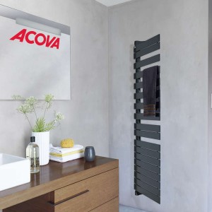 Sèche-serviette Chauffage central ACOVA -  Fassane Spa Twist asymétrique à gauche 594W - FLT118-055