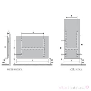 Radiateur Atlantic IRISIUM SERENITY 1500W Vertical Connecté et Intelligent - 604214