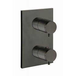 Façade murale thermostatique avec 3 sorties BLACKMAT TRIVERDE - CRISTINA ONDYNA XT85213