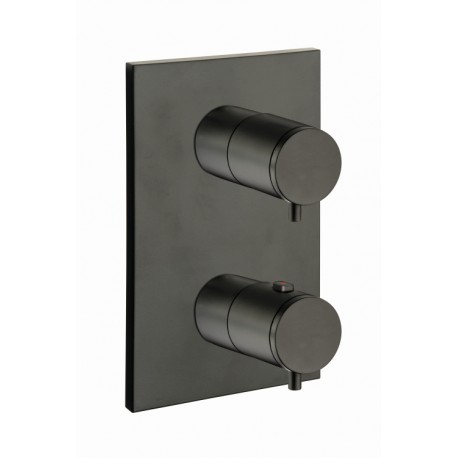 Façade murale thermostatique avec 3 sorties BLACKMAT TRIVERDE - CRISTINA ONDYNA XT85213