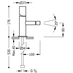 Mitigeur bidet  - TRES 26112001 Mitigeur bidet  - TRES 2611200126112001