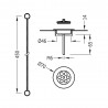 Bonde à bouchon pour lavabo bidet et évier Ø 70 Chaînette 42 cm laiton vieilli - TRES 9134746051