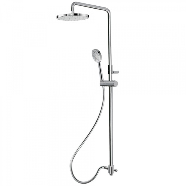 Kit anticalcaire télescopique douche fixe de Ø 225 mm. Douchette anticalcaire Ø 100 mm. et flexo satin - TRES 06163509 Kit antic