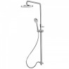 Kit anticalcaire télescopique douche fixe de Ø 225 mm. Douchette anticalcaire Ø 100 mm. et flexo satin - TRES 06163509